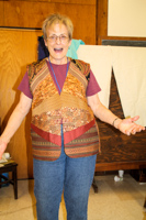 Joan with Art Vest